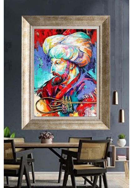 Gümüş Çerçeveli Paspartulu Tablo NM1407