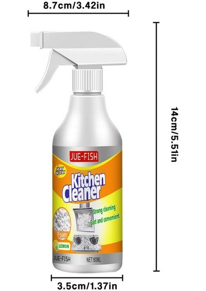 60ML 60ML Köpük Temizleyici Mutfak Yağ Çözücü Leke Çıkarıcı Yağ Çözücü Sprey Köpük Temizleyici Mutfak Ev Temizlik Ürünleri Köpük Sprey (Yurt Dışından)