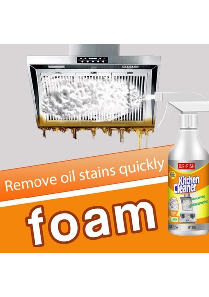 60ML 60ML Köpük Temizleyici Mutfak Yağ Çözücü Leke Çıkarıcı Yağ Çözücü Sprey Köpük Temizleyici Mutfak Ev Temizlik Ürünleri Köpük Sprey (Yurt Dışından) fırsatları