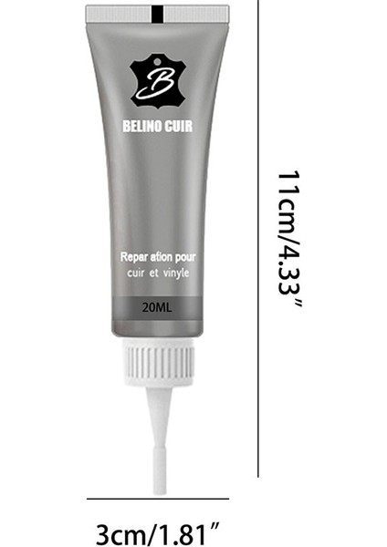 Gri Deri Tamir Jeli Tamir Dolgu Ajanı Vinil Tamir Kiti Araç Gösterge Panelleri Koltuklar Ceketler Tamir Jeli Yenileme Macunu 20ML (Yurt Dışından)