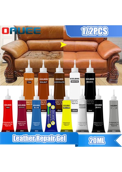 2 Adet Bej 20ML Deri Onarım Jeli Çok Renkli Araba Koltuğu Onarım Çizik Çatlak Giderici Ev Koltuğu Deri Tamamlayıcı Yenileme Onarım Kremi (Yurt Dışından) indirimleri