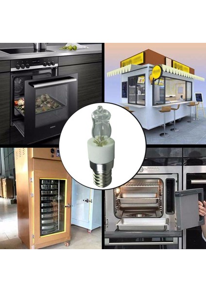 B Fırın Lambası E14 50W Fırın Işığı Yüksek Sıcaklık Dirençli 500℃ Halojen Lamba Kurutucu Mikrodalga Ampul Ocak Davlumbaz Lambaları (Yurt Dışından)