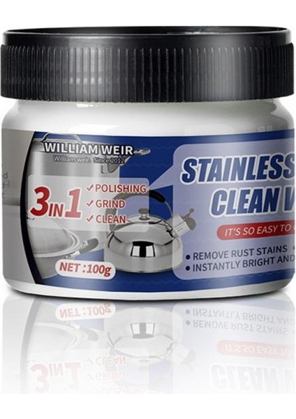 No.1 Boyutu Hafif Formül Pas Çözücü Sünger Silme Çok Fonksiyonlu Parlatma Kremi Elleri Acıtmayan Paslanmaz Çelik Temizleme Balmumu Ev Ürünü (Yurt Dışından)