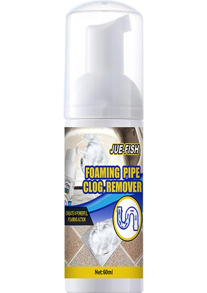 60ML Lavabo ve Kanal Temizleyici Köpük Boru Tıkanıklığı Giderici Kokusuz Hızlı Köpük Mutfak Lavabosu Tuvalet Tablet Temizleyici Ürün Kase Temizlik Aracı (Yurt Dışından)