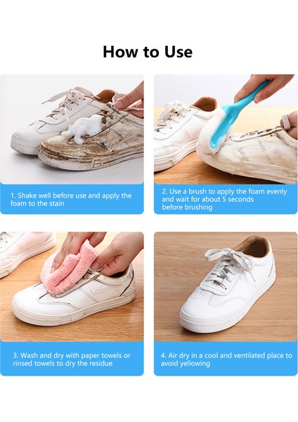 Beyaz Ayakkabı Temizleyici Ayakkabı Beyazlatıcı Köpük Ayakkabı Koruyucu Ayakkabı Beyazlatıcı Ayakkabı Lekesi Çıkarıcı Sneaker ve Kanvas Ayakkabılar Için (Yurt Dışından)