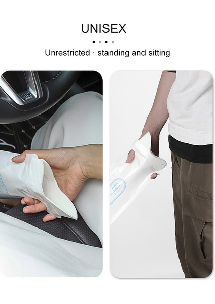 Acil Durum Taşınabilir Araç Idrar Torbası Kusma Torbaları Mini Mobil Tuvaletler Pratik Unisex Tek Kullanımlık Üriner Tuvalet Torbası (Yurt Dışından)