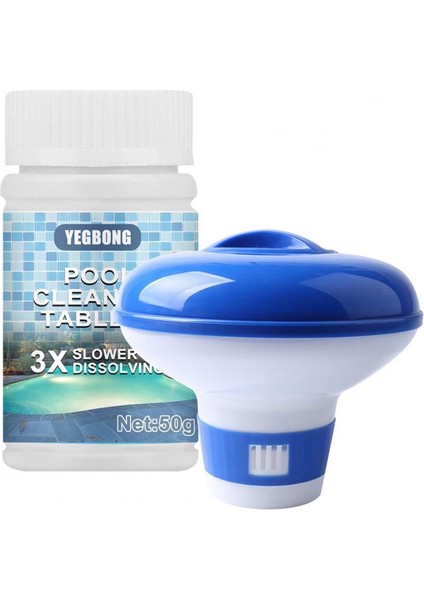 50G Seti Yüzme Havuzu Temizleyici Için Plastik Havuz Klor Yüzdürücü ile Set Temizlik Tabletleri Ekolojik Dostu Mükemmel Temizlik Performansı (Yurt Dışından)