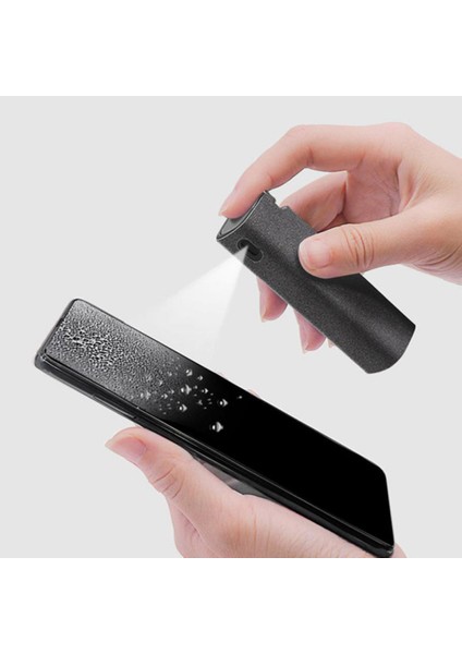 Gri Kabuklu 2 Adet Telefon Bilgisayar Ekran Toz Giderme Mikrofiber Bez Set Temizlik Aracı Temizleme Sıvısı Olmadan (Yurt Dışından)