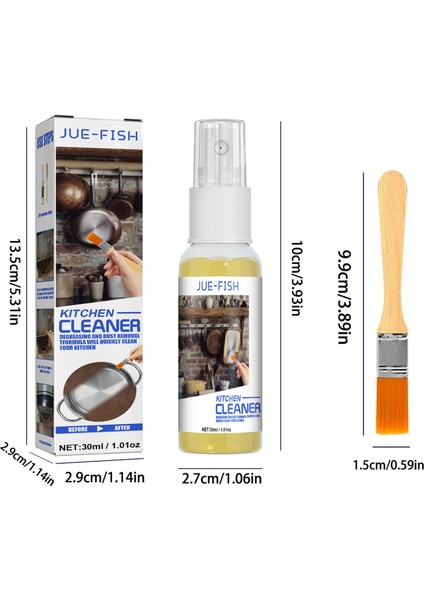 A Mutfak Temizleyici Menekşe Davlumbaz Paslanmaz Çelik Mutfak Gereçleri Ağır Yağ Lekesi Temizleyici 30ML (Yurt Dışından)