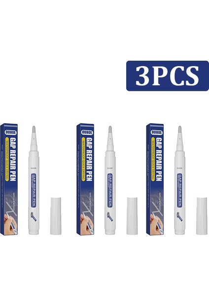 3 Parça Fayans Aralık Tamir Kalemi Su Geçirmez Küf Geçirmez Zemin Aralık Dolgu Banyo Refill Fuga Kalemi Temizleyici Ajanlar Boya Kalemi (Yurt Dışından)