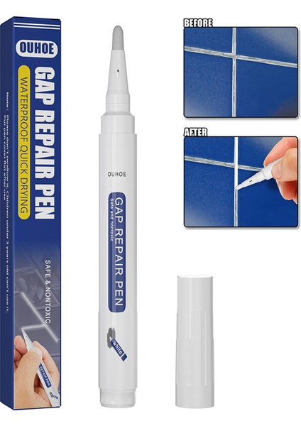 3 Parça Fayans Aralık Tamir Kalemi Su Geçirmez Küf Geçirmez Zemin Aralık Dolgu Banyo Refill Fuga Kalemi Temizleyici Ajanlar Boya Kalemi (Yurt Dışından)