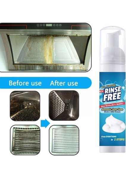Güçlü Durulama Gerektirmeyen Köpük Temizleyici Mutfak Yağ Temizleyici Çelik Temizleyici Parlatıcı Izgaralar Fırınlar Cihazlar Için 100ML (Yurt Dışından) fırsatları