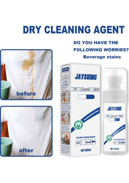 100ML Kutulu Kuru Temizleme Ajanı Aşağı Giysiler Yıkama Için Sprey Beyaz Ayakkabı Kıyafet Yatak Temizleme Çok (Yurt Dışından)