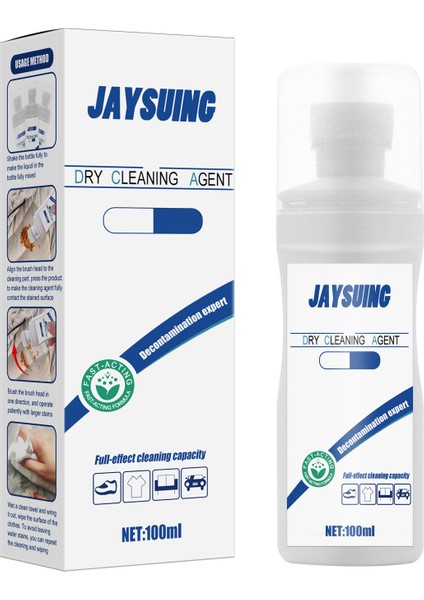100ML Kutulu Kuru Temizleme Ajanı Aşağı Giysiler Yıkama Için Sprey Beyaz Ayakkabı Kıyafet Yatak Temizleme Çok (Yurt Dışından)