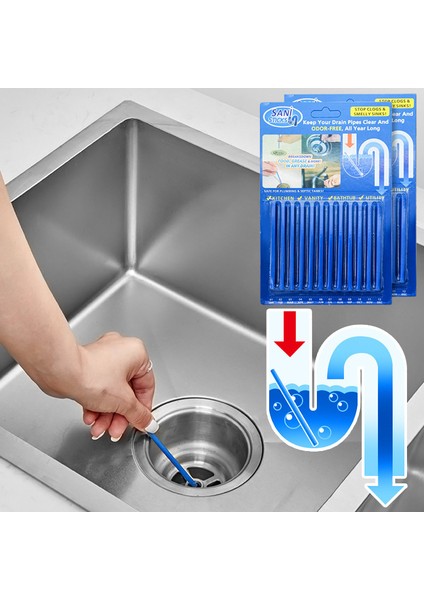 Mutfak Lavabo Kanal Temizleyici Yağ Giderme Ürünü Tuvalet Banyo Boru Temizleme Çubukları Ev Temizlik Ürünleri (Yurt Dışından)