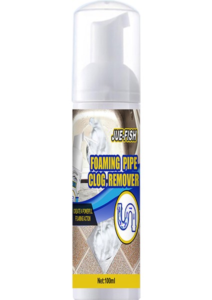 100ML Lavabo ve Kanal Temizleyici Köpük Boru Tıkanıklığı Giderici Kokusuz Hızlı Köpük Mutfak Lavabosu Tuvalet Tablet Temizleyici Ürün Kase Temizlik Aracı (Yurt Dışından)