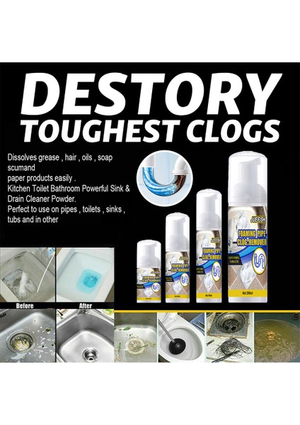 100ML Lavabo ve Kanal Temizleyici Köpük Boru Tıkanıklığı Giderici Kokusuz Hızlı Köpük Mutfak Lavabosu Tuvalet Tablet Temizleyici Ürün Kase Temizlik Aracı (Yurt Dışından) fiyatları