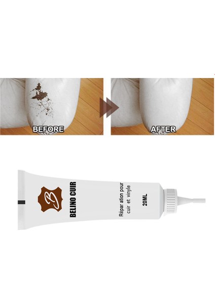01 Beyaz 20ML Deri Onarım Jeli Araba Koltuk Delik Çizik Çatlak Renk Onarımı Yenileme Kremi Macun Döşeme Deri Temizleyici Onarım Jeli (Yurt Dışından)