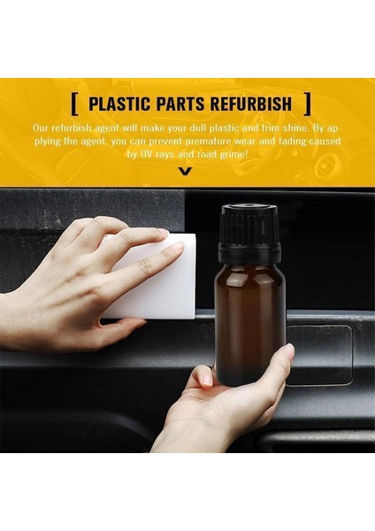 10ML Plastik Parçalar Yenileme Ajanı 10ML Kaplama Macunu Bakım Araba Temizleyici Plastik Parçalar Yenileme Ajanı Otomotiv Iç Parça (Yurt Dışından)