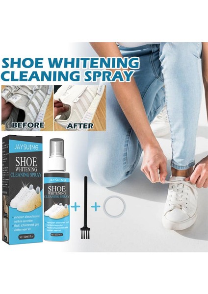 Gosterildigi Gibi Fırçalı Ayakkabı Beyazlatıcı Temizleyici Seti 30ML Köpük Deoksidant Jel Yıkama Ücretsiz Ayakkabı Beyazlatıcı Ajanı Pratik Ayakkabı Boyası (Yurt Dışından) fiyatları