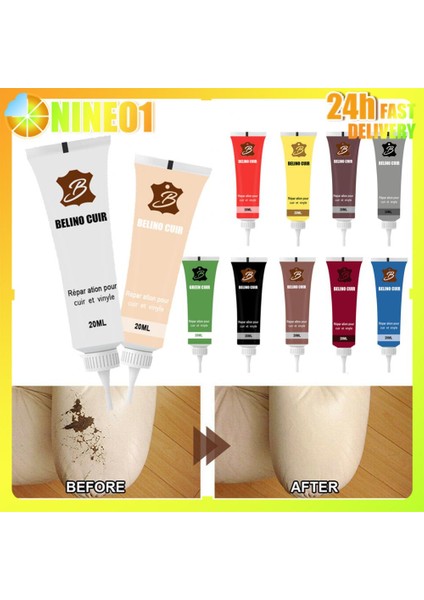 Sarı 20 ml Deri Tamir Jeli 11 Renk Deri Tamamlayıcı Renk Tamir Çatlaklar Deri Tamir Araba Koltuk Koltuk Tamir Macunu (Yurt Dışından)