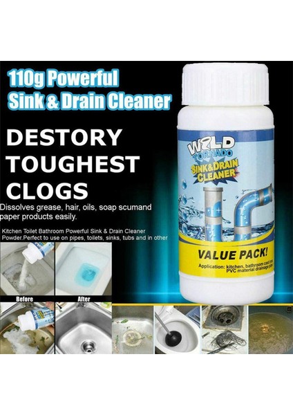 1 Bilgisayar 110G Lavabo Tıkanıklık Temizleyici Güçlü Şişe Temizleyici Klozet Tuvalet Mutfak Kokusuzlaştırıcı Tıkanıklık Kanalizasyon Boru Açıcı Ajan (Yurt Dışından) indirimleri