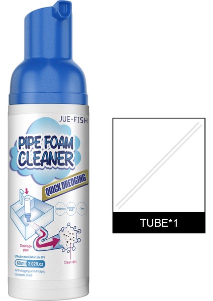 Köpüren Boru Temizleyici Tıkanıklık Giderici Mutfak Gideri Tıkanıklık Açıcı Güçlü Derin Temizlik Lavabo ve Gider Temizleyici 60ML (Yurt Dışından) fiyatları