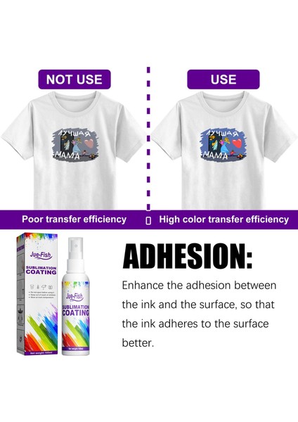 Keten Tişörtler ve Polyester Karışımları Için Sublimasyon Sıvı Sprey Süper Yapışma Yüksek Parlaklık Hızlı Kuruyan Sublimasyon Kaplama Sprey (Yurt Dışından)