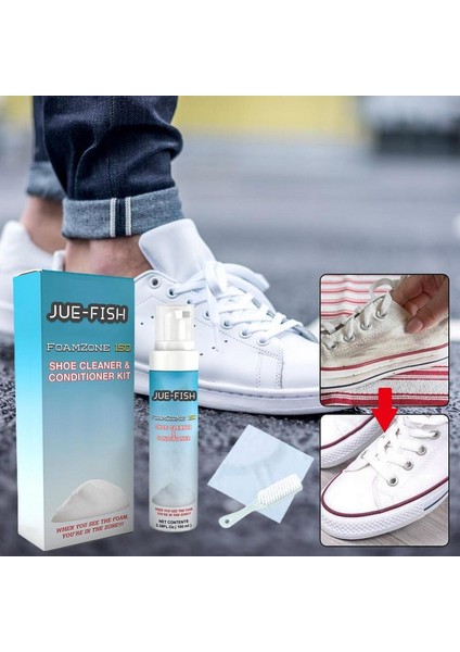 Ayakkabı Temizleyici Sneaker Seti Yıkama Gerektirmez Sneaker Beyazlatıcı Lekesi Çıkarıcı 100ML Şişe Ayakkabı Temizleme Malzemeleri Kabuk Ayakkabılar Için Kanvas (Yurt Dışından)