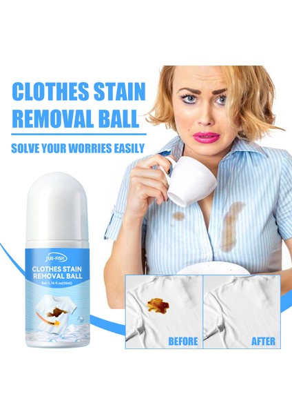 50ML Kıyafet Lekesi Çıkarıcı Yuvarlanabilir Top Taşınabilir Temizlik Çok (Yurt Dışından)
