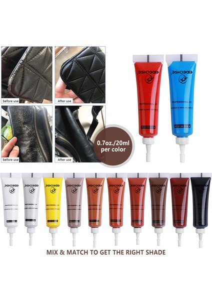 Siyah 20ML Deri Dolgu Tamir Jeli Ajan Otomatik Araba Koltuk Koltuklar Delik Çizik Çatlaklar Tamamlayıcı Yenileme Kremi Tamir Macunu (Yurt Dışından)