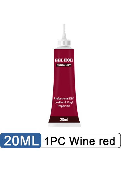 1pc Şarap Kırmızısı 20ML Deri Onarım Macunu Araba Koltuk Koltuk Çizik Çatlak Deri Ceket Ayakkabı Çanta Onarımı Sıvı Temizlik Aksesuarları (Yurt Dışından)