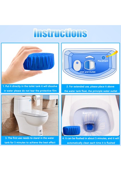 1 Bilgisayar Otomatik Sifonlama Mavi Köpük Klozet Kasesi Temizleyici Banyo Kokusu Tuvalet Wc Tabletleri Temizleme Klozet Aracı (Yurt Dışından) modelleri