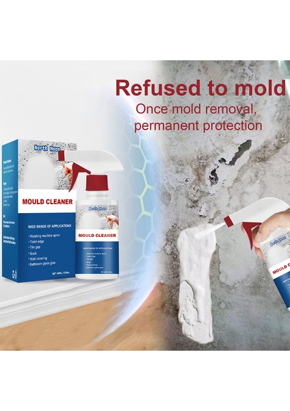 60ML Köpük Temizleyici, Küf Giderme, Deodorant Sprey, Silikon Dikişler, Duvar Tavan, Nazik Küf Giderme Spreyi - (Yurt Dışından)