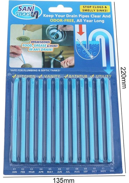 Mutfak Aksesuarları Boru Banyo Dezenfeksiyonu Drenaj Mutfak Lavabo Filtre Sani Stick Kanalizasyon Temizleme Çubuğu (Yurt Dışından) fiyatları