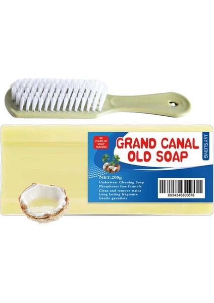 200G Fırça Çamaşır Sabunu Çıkarıcı Leke Çıkarıcı Sabun Çubuğu - Giysiler ve Kumaşlardan Lekeleri Çıkarmak Için (Yurt Dışından)