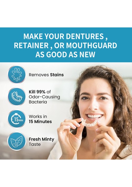 Diş Protezi Beyazlatıcı Temizleyici Derece Tüm Yüzey Temizliği Sahte Diş Temizleme Ajanları Için Şeffaf Aparatlar Için Diş Teli-Diş Protezi Temizlik Ürünleri (Yurt Dışından) fırsatları