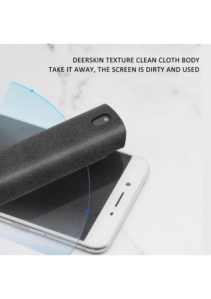 No.2 Boyutu 2 Adet Ione Ekran Temizleyici Sprey Taşınabilir Tablet Mobil Ekran Temizleyici Mikrofiber Seti Telefon Ekranı Cam Temizleme Aracı (Yurt Dışından)