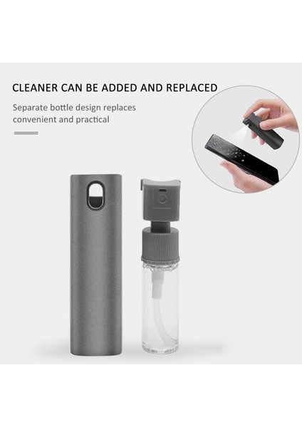 No.2 Boyutu 2 Adet Ione Ekran Temizleyici Sprey Taşınabilir Tablet Mobil Ekran Temizleyici Mikrofiber Seti Telefon Ekranı Cam Temizleme Aracı (Yurt Dışından)