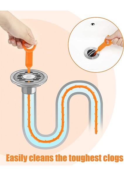 Lavabo Temizleme Boru Kanca Saç Temizleyici Çubuk Tıkanıklık Giderici Kanal Temizleme Bahar Boru Saç Kanal Temizleme Mutfak Banyo Aksesuarları (Yurt Dışından)