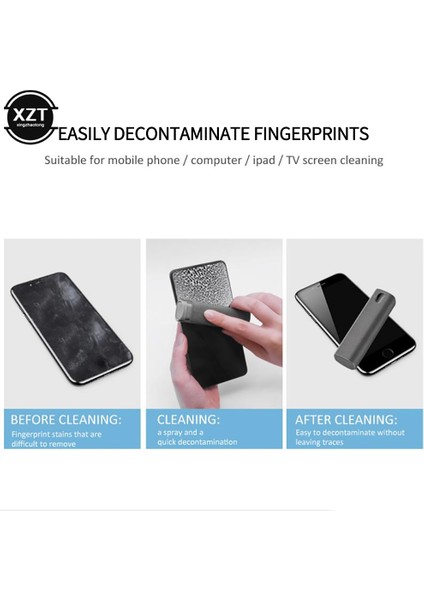 Siyah Yeni 2'li Ione Ekran Temizleyici Sprey Bilgisayar Cep Telefonu Ekran Toz Temizleme Aracı Mikrofiber Bez Set Temizlik Aracı (Yurt Dışından) indirimleri