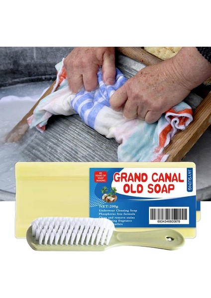 200G Fırça Çamaşır Sabunu Çıkarıcı ve Nazik Leke Giderici Sıvı Sabun Kolay Ağartıcı Giysi Temizleme Sabunu Için Kullanışlı Giysi Iç Çamaşırı Külot (Yurt Dışından)