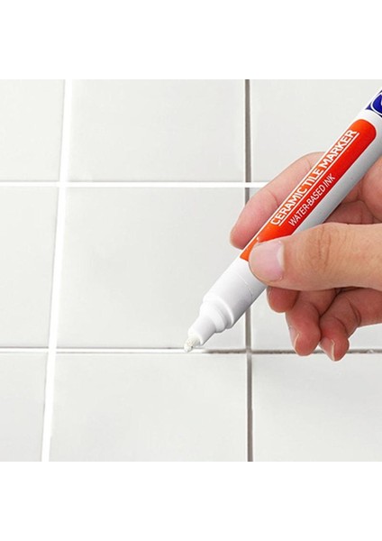 Gri Beyaz Fayans Dolgu Kalemi Su Geçirmez Fayans Aralık Onarım Kalemi Schimmel Karşıtı Dolgu Ajanları Duvar Porselen Banyo Boya Temizleyici (Yurt Dışından)