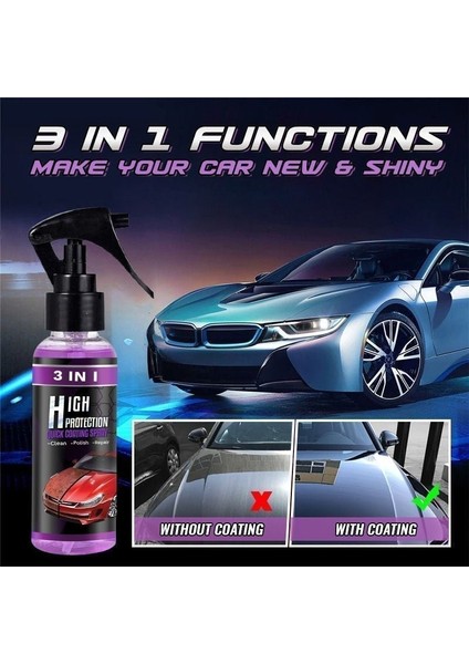 30ML Hıne Armor Güçlendirici Hızlı Kaplama Seramik Kaplama Araba Wax Polray Su Kullanmadan Araba Yıkama ve Wax Hidrofobik Üst Kaplama Parlatıcı (Yurt Dışından)