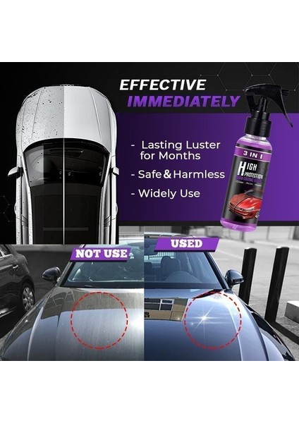 30ML Hıne Armor Güçlendirici Hızlı Kaplama Seramik Kaplama Araba Wax Polray Su Kullanmadan Araba Yıkama ve Wax Hidrofobik Üst Kaplama Parlatıcı (Yurt Dışından)