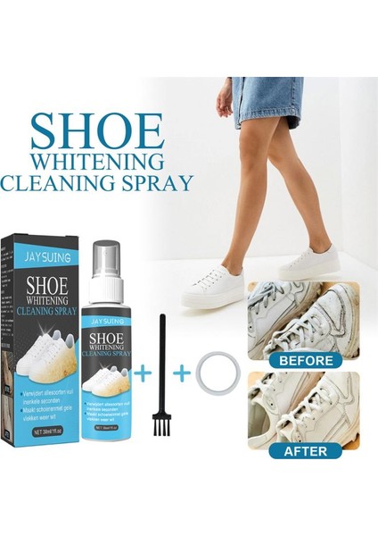 Gosterildigi Gibi Kolay Kullanım Köpük Dezenfektan Jeli ile Ayakkabı Beyazlatma Temizleyici Set Ayakkabı Parlatma Hızlı Yapışkan Sarı Kenar Çıkarma Sneaker Için Pratik (Yurt Dışından)