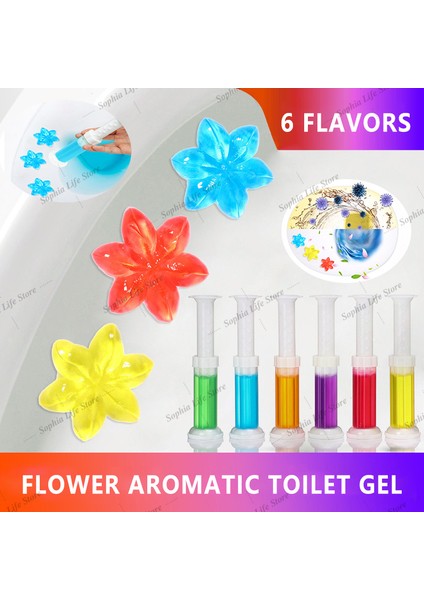 1 Adet Gül 6 Çeşit Tuvalet Çiçeği Temizleyici Jel Damga Tuvalet Kokusu Giderici 12 Çiçek Banyo Deodorantı Temizleme Iğnesi Ambientadores Gel De Banho (Yurt Dışından) fırsatları