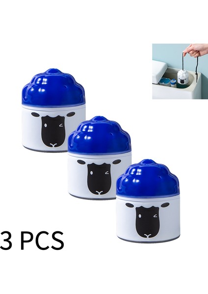 Mavi - 3 Katı Tuvalet Temizleme Spreyi Küçük Koyun Şeklinde Dezenfektan Mavi Su Temizliği Tuvalet Ipi ile Kolay Kullanım 90 Gün Etkili (Yurt Dışından)