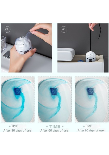 Mavi - 3 Katı Tuvalet Temizleme Spreyi Küçük Koyun Şeklinde Dezenfektan Mavi Su Temizliği Tuvalet Ipi ile Kolay Kullanım 90 Gün Etkili (Yurt Dışından) indirimleri