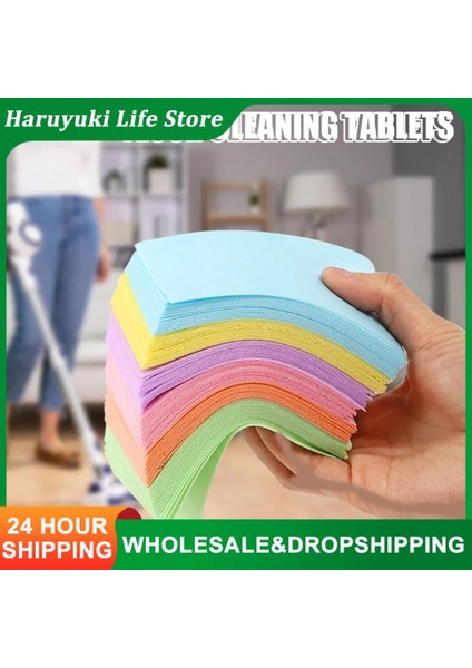 30 Adet Mor Zemin Tuvalet Temizleyici Tabletler Deodorant Sarı Kir Zemin Fayans Ev Banyo Temizlik Aracı (Yurt Dışından)